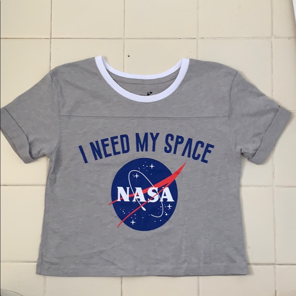 3/$20 BuzzAldrin NASA Cropped Cuffed T-shirt